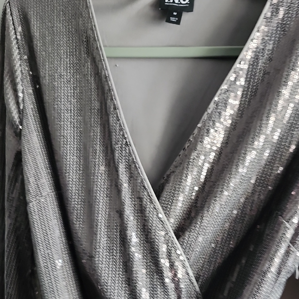 INC International Concepts Sequin Robe - Silver